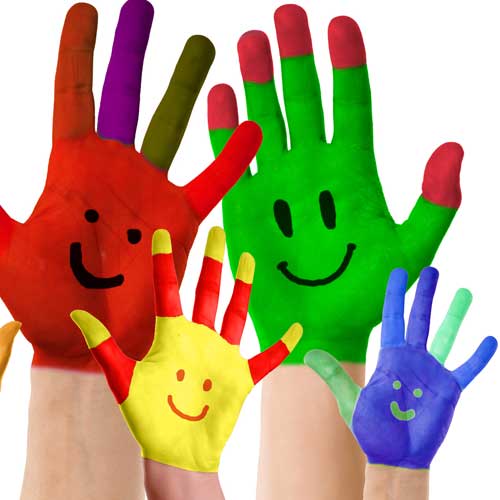 colourful hands